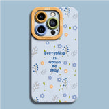 Fresh floral liquid silicone phone case for iPhone