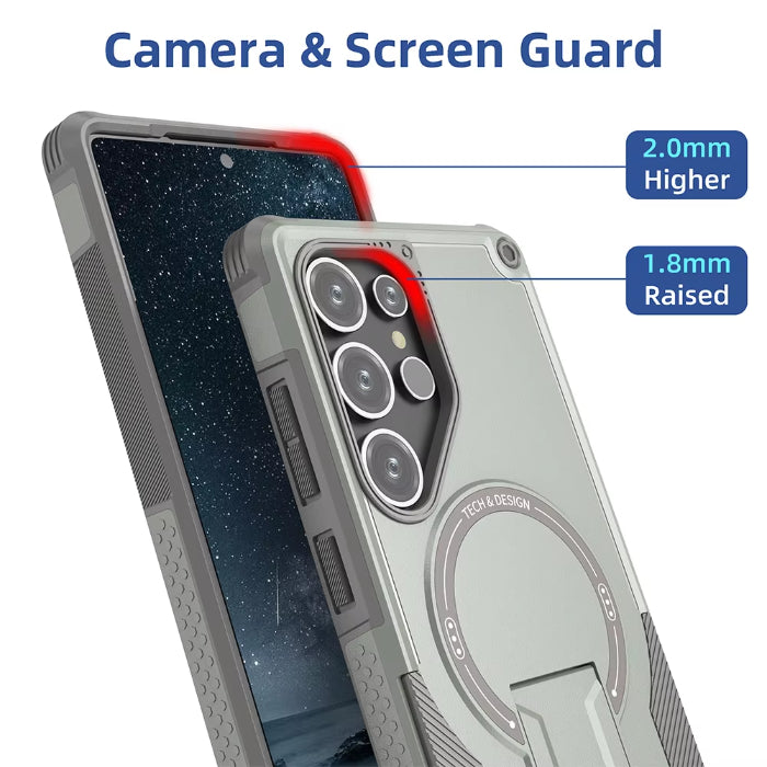 Fold Stand Holder Magnetic Armor Case For Samsung