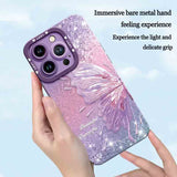 Pearlescent Butterfly Silicone Phone Case For iPhone