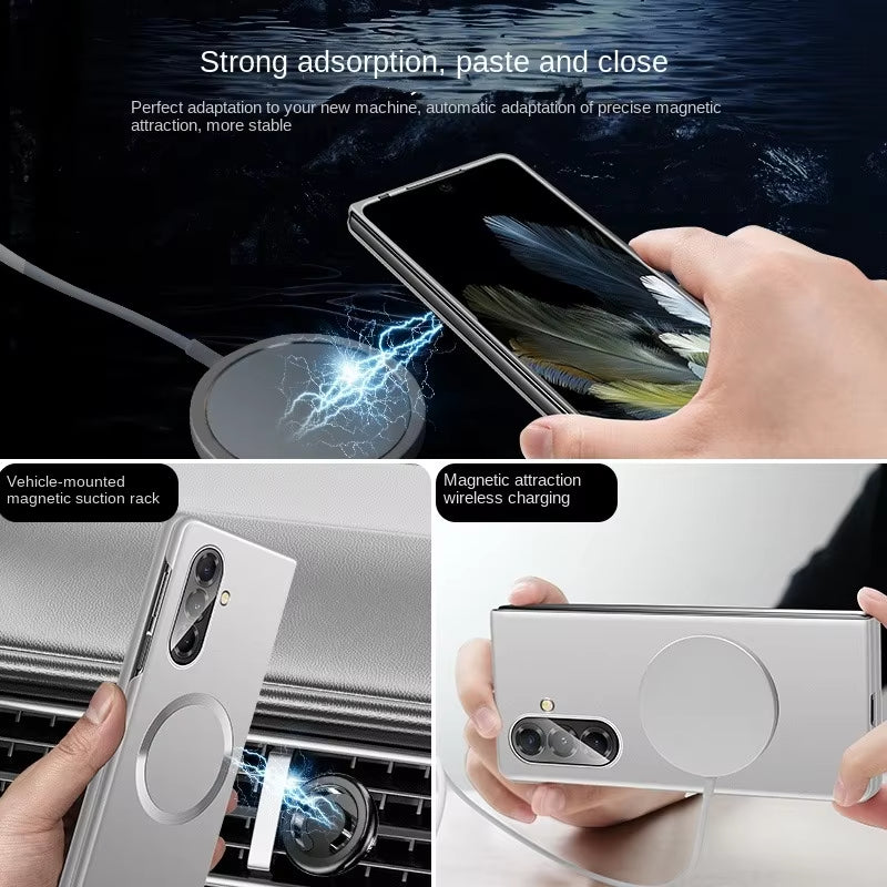 Ultra Thin Metal Paint Plating Magnetic Frosting Case For Samsung