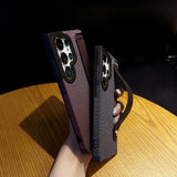 Tech Fabric Magnetic Wrist Strap Kickstand Case for Samsung