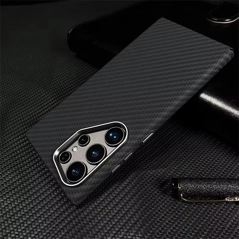Luxury Carbon Fiber Wireless Charging Magsafe Case for Samsung