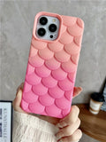 Fashion 3D Pattern Gradient Color Case For iPhone