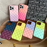 Fashion 3D Pattern Gradient Color Case For iPhone