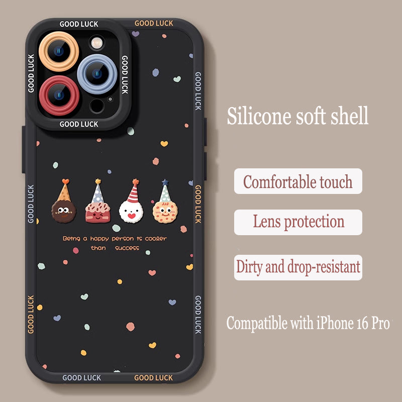 Cute Donut Silicone Shell Phone Case for iPhone