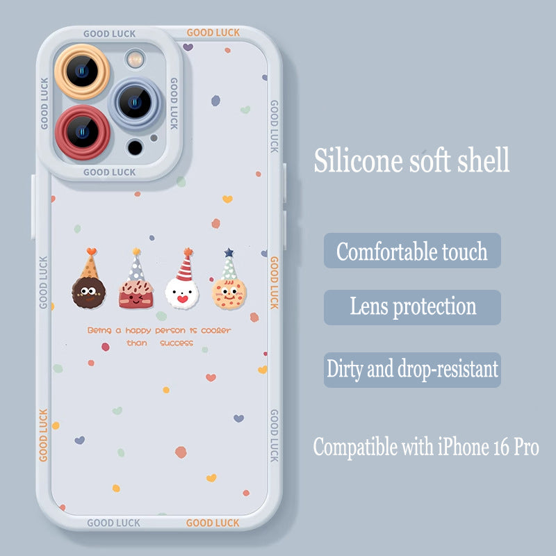 Cute Donut Silicone Shell Phone Case for iPhone