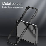 Hybrid Silicone Frame Aluminum Metal Phone Case For iPhone