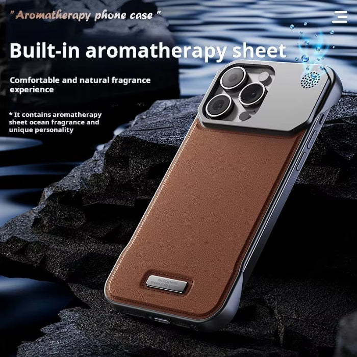 Business Aromatherapy Leather Case for iPhone