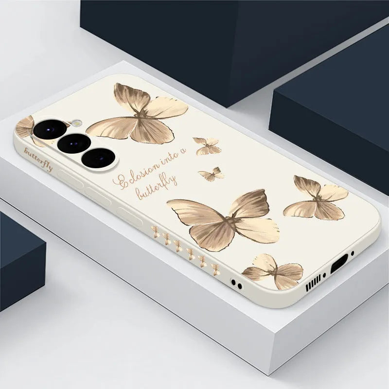 Graffiti painted butterfly phone case for Samsung