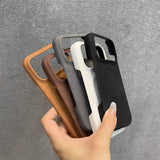 Skin-Feel Magnetic Half-Wrap Leather Case for iphone