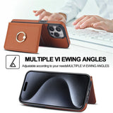 Shockproof Leather Ring Holder Case for iphone