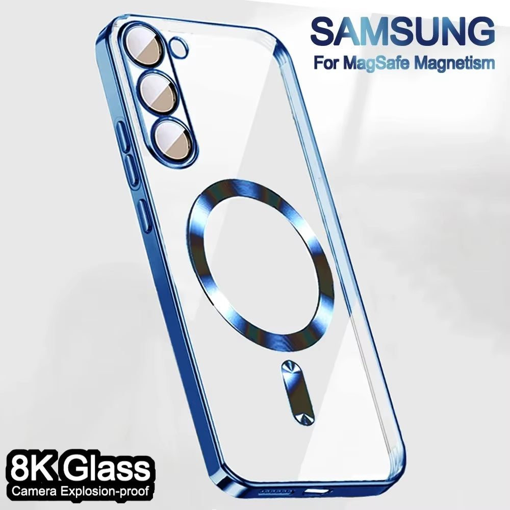 Luxury Plating Magnetic Case For Samsung Galaxy