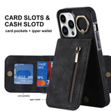 Leather Card Holder Kickstand Case for iphone