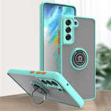 Car Magnetic Ring Bracket Silicone Cover Phone Case For Samsung Galaxy