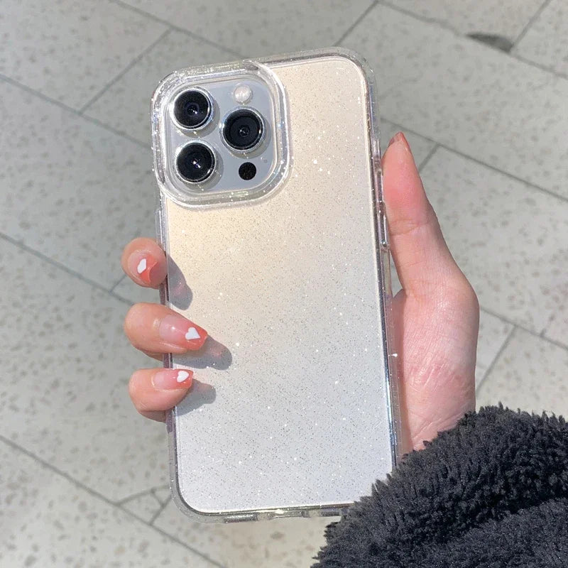 Glitter Bling Clear Silicone Acrylic Case for IPhone