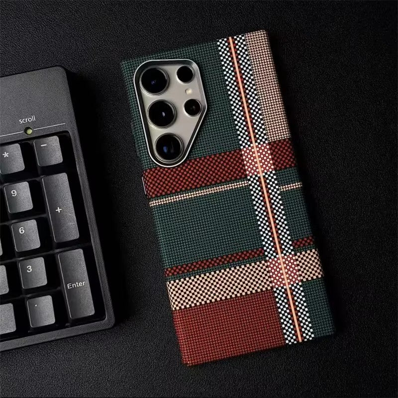 Luxury Carbon Fiber Wireless Charging Magsafe Case for Samsung