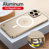 Magsafe Magnetic Metal Aluminum Alloy Translucent Case For iPhone