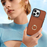 Shockproof Leather Ring Holder Case for iphone