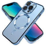Clear Plating Lens Protection Wireless Charging Case For iphone