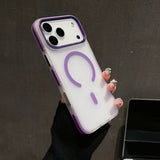 Acrylic Magnetic Shockproof Soft Touch Case for iphone