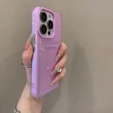 Luxury 2in1 Card Bag Candy Phone Case For iPhone