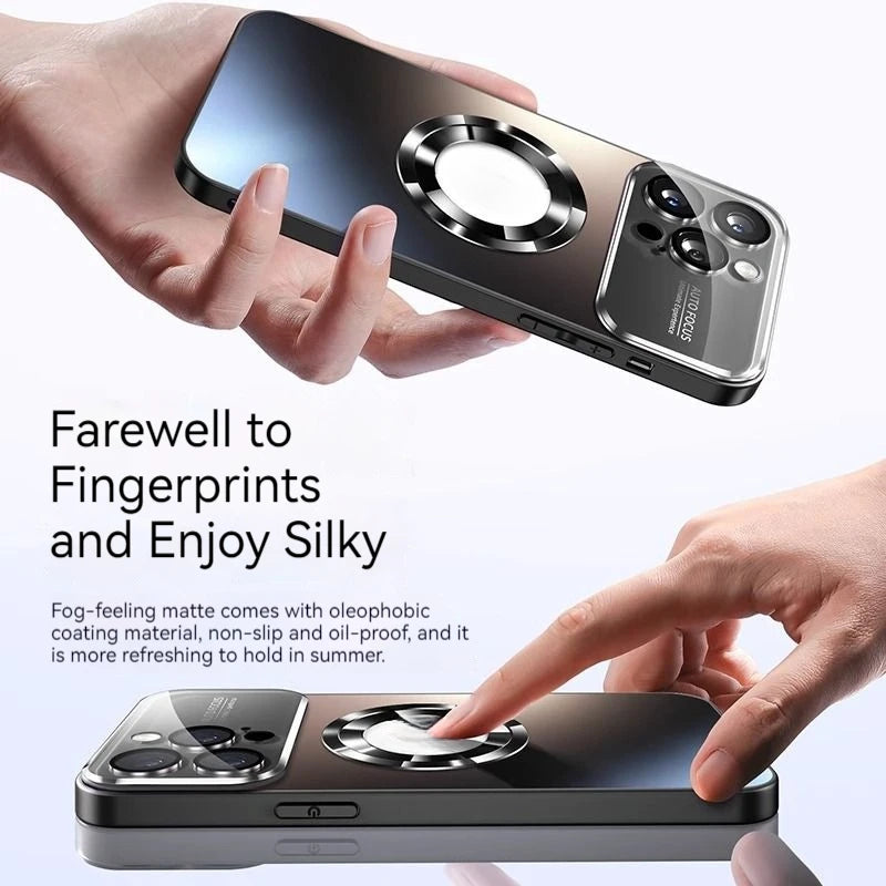 Fashionable Large Window Magnetic Case For iPhone
