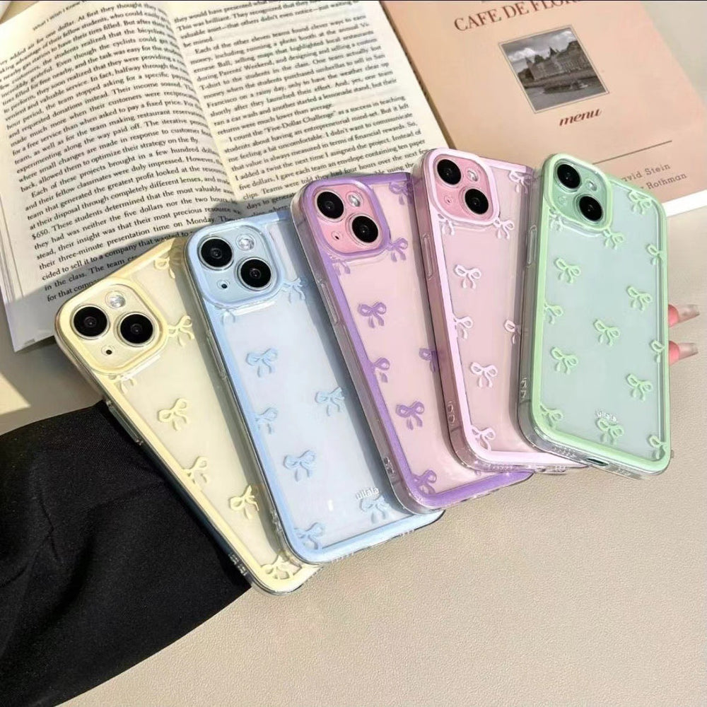 Cute Soft Clear Bowknot Phone Case for iPhone