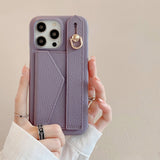 Wallet Card Holder Wrist Strap Case for iphone