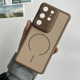 Matte Magnetic Flip Kickstand Case for Samsung