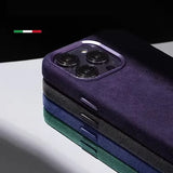 Italian Flip Fur Leather Magnetic Case for iPhone