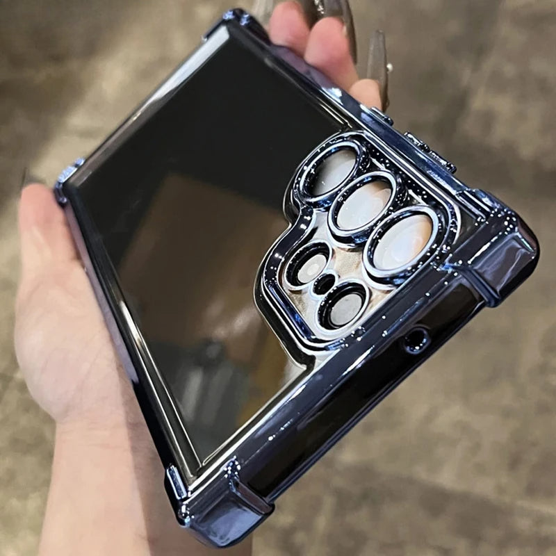Plating Armor Transparent Case For Samsung