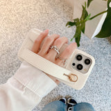 Wallet Card Holder Wrist Strap Case for iphone