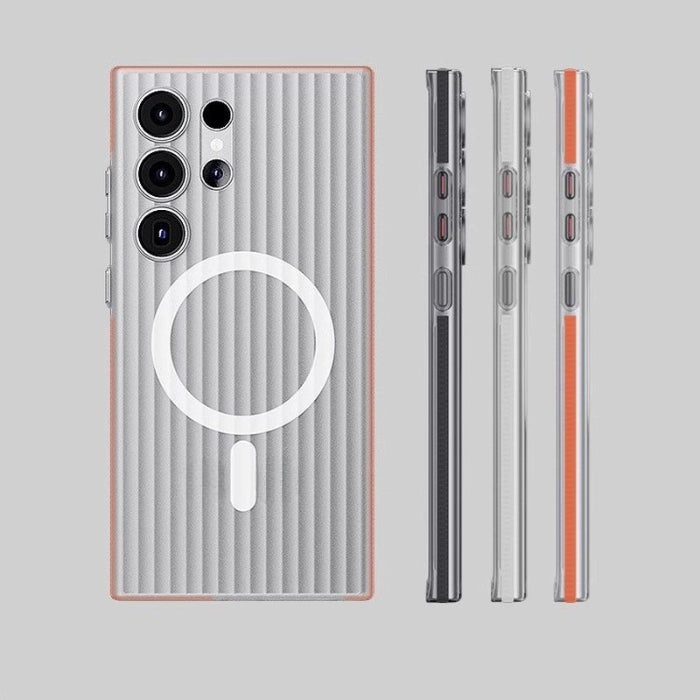 3D Corrugated Pattern Non-slip Matte Clear Case For Samsung
