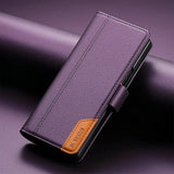 Luxury Leather Wallet Magnetic Armor Case for Samsung