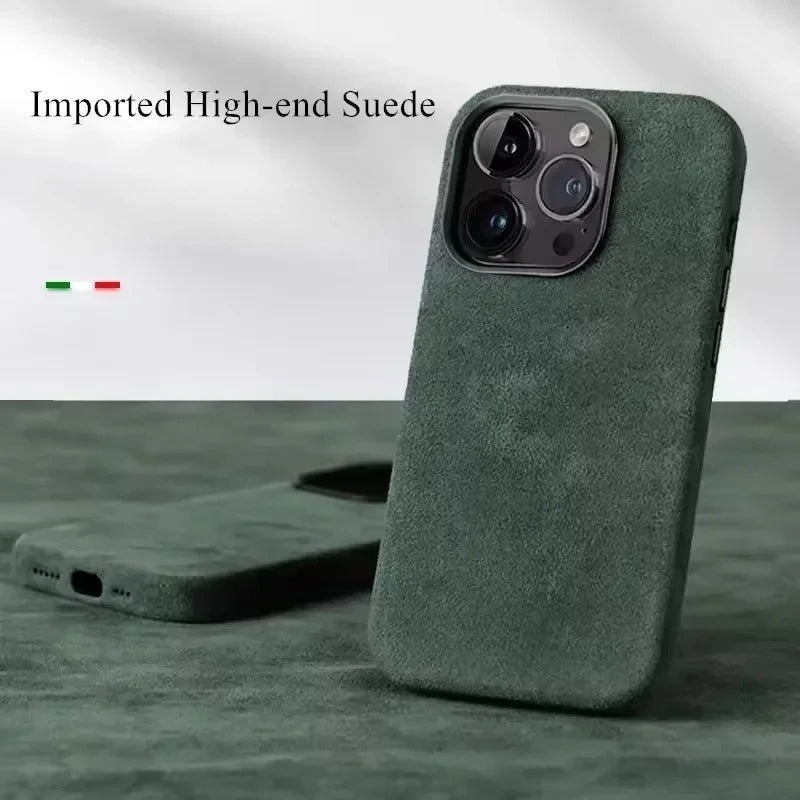 Italian Flip Fur Leather Magnetic Case for iPhone