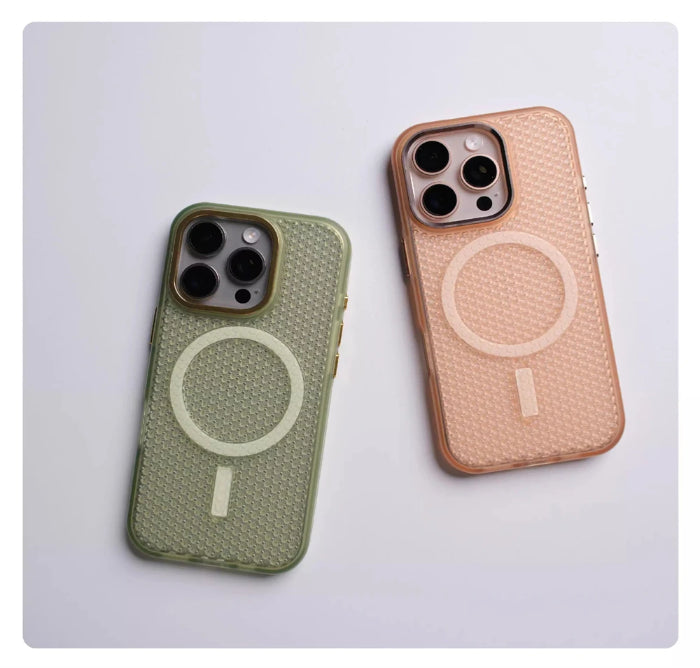 Heat Dissipation Hollow Shockproof Magnetic Case For iPhone