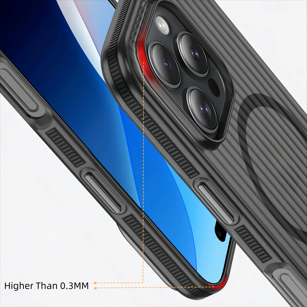 3D Corrugated Texture Magsafe Magnetic Case For iPhone