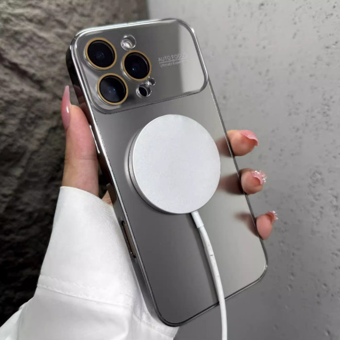 Luxury Large Glass Window Magsafe Case For iPhone