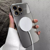 Luxury Large Glass Window Magsafe Case For iPhone