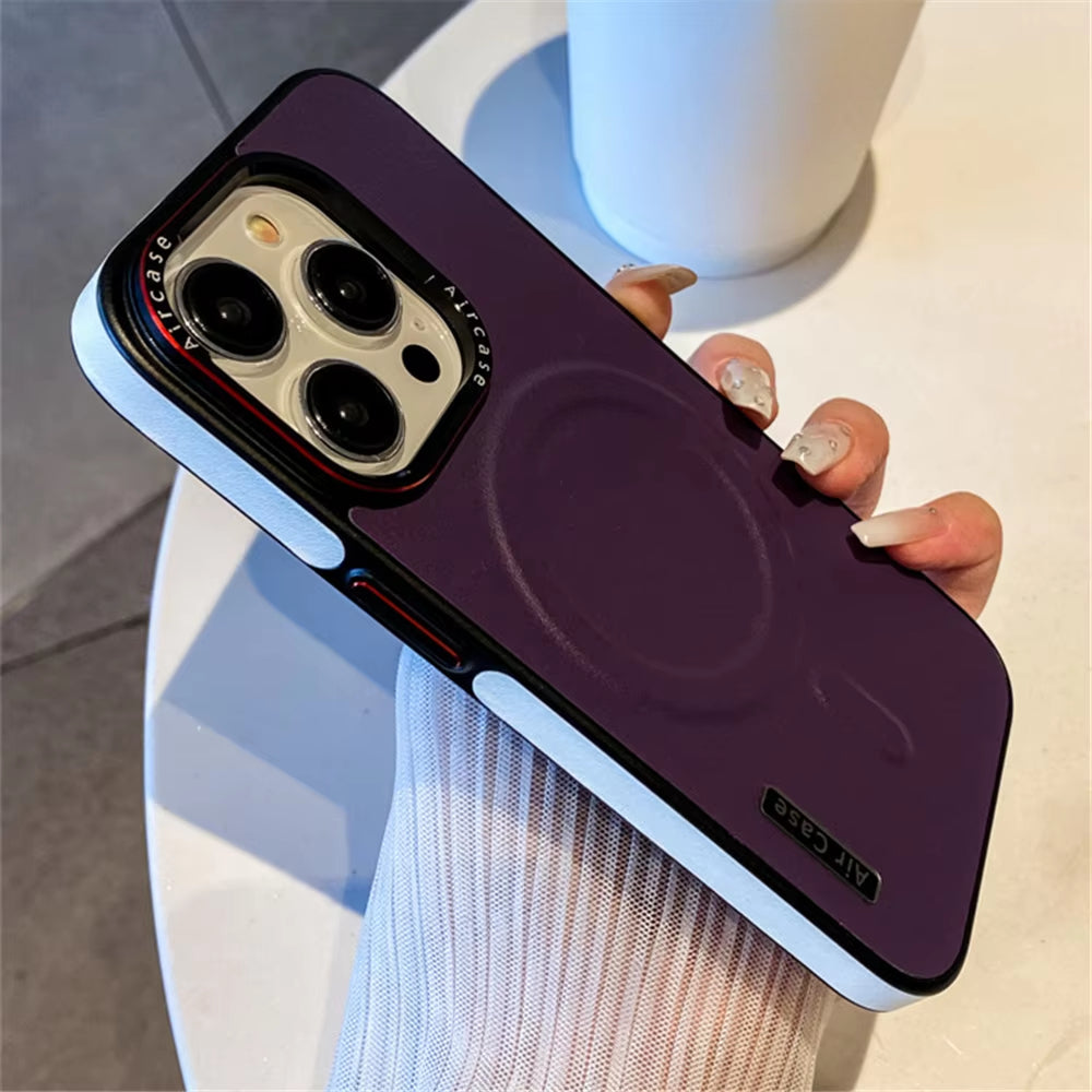 Luxury Matte Leather Case For iPhone