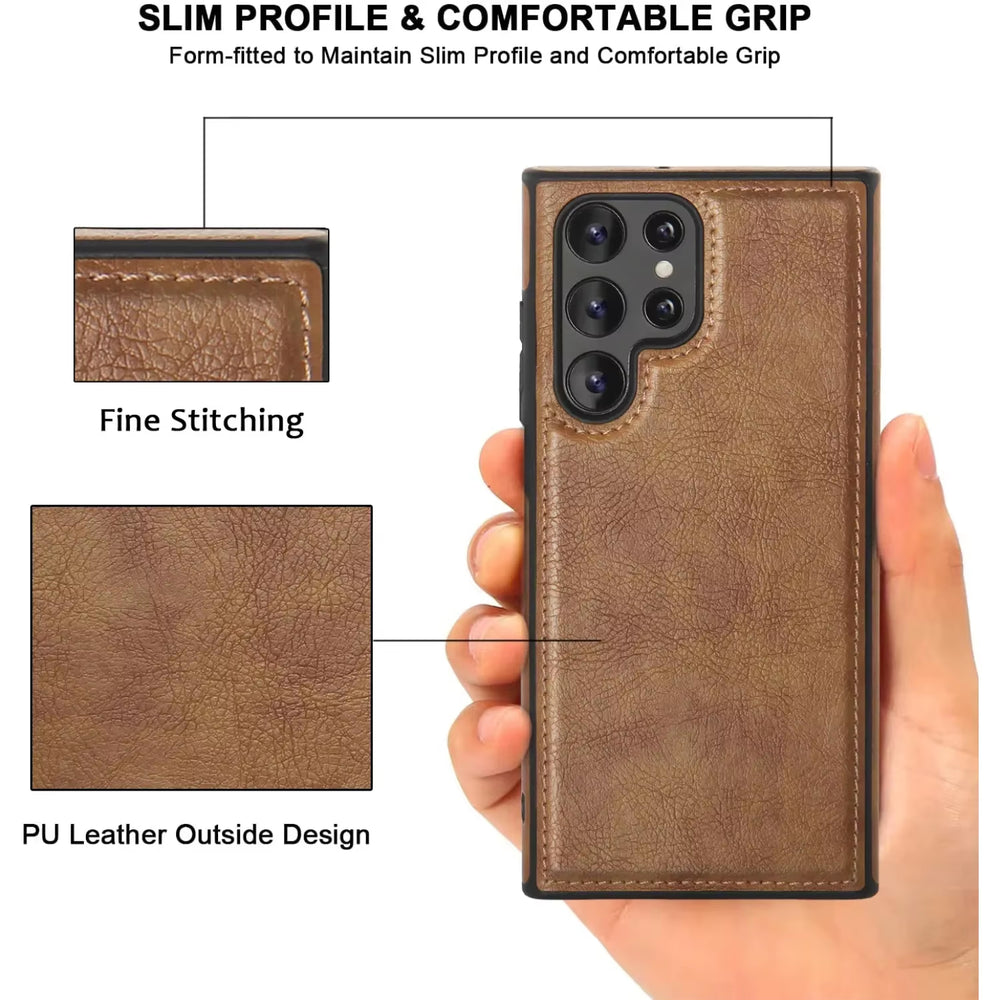 Luxury Vintage PU Leather Case for Samsung