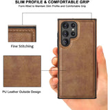 Luxury Vintage PU Leather Case for Samsung