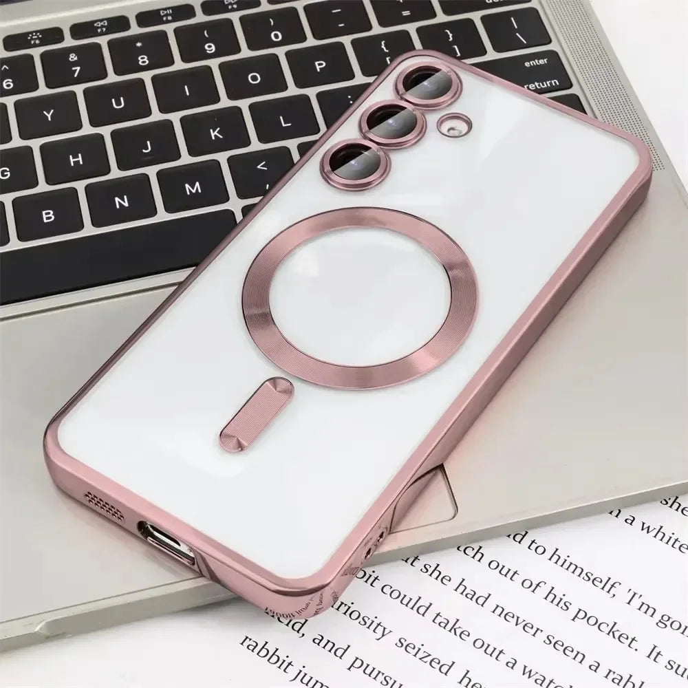 Plating Clear Wireless Cover For Samsung Galaxy