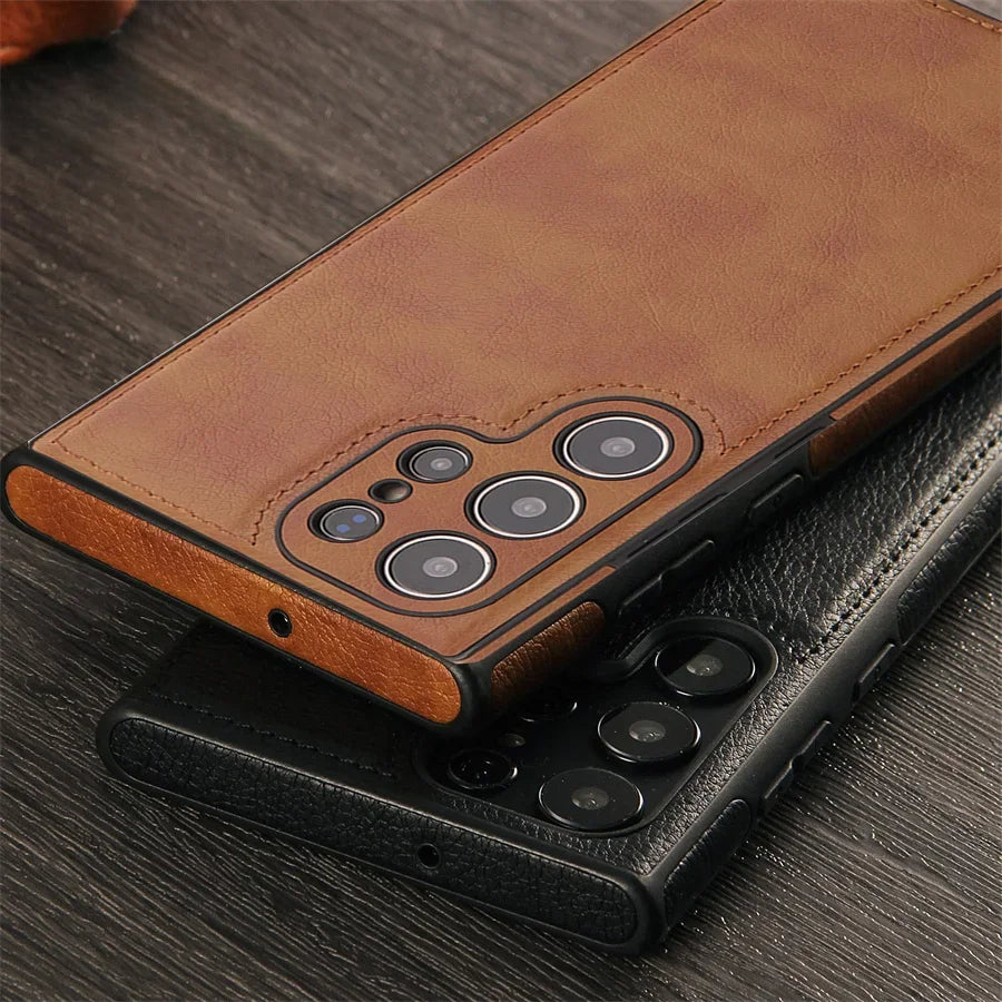 Luxury Vintage PU Leather Case for Samsung