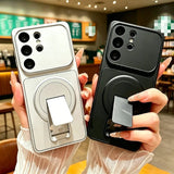 Matte Magnetic Foldable Kickstand Case for Samsung