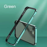 Hybrid Silicone Frame Aluminum Metal Phone Case For iPhone