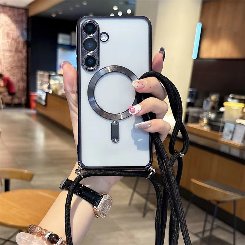 Crossbody Lanyard Magnetic Case For Samsung