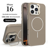 Magnetic Camera Stand Phone Case For iPhone