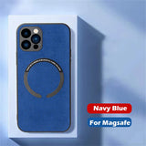 Luxury Suede Leather For Magsafe Magnetic Case For iPhone