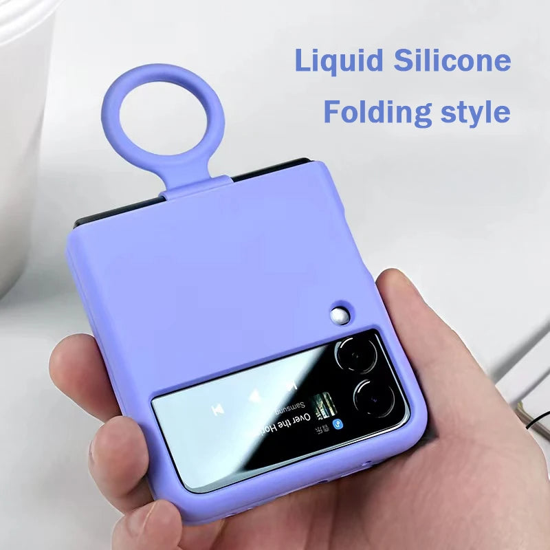 Liquid Silicone Ring Holder Case for Samsung Galaxy